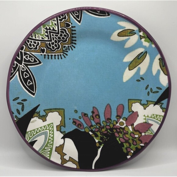 Tracy Porter Poetic Wanderlust Dinner Plates 11” Set of 2 Colorful Floral Boho - Picture 7 of 13